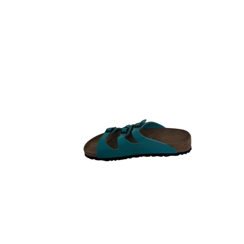Birki’s by Birkenstock Florida Womens Slide Sandals Blue 3 Strap Buckle Sz 39 - Picture 5 of 14